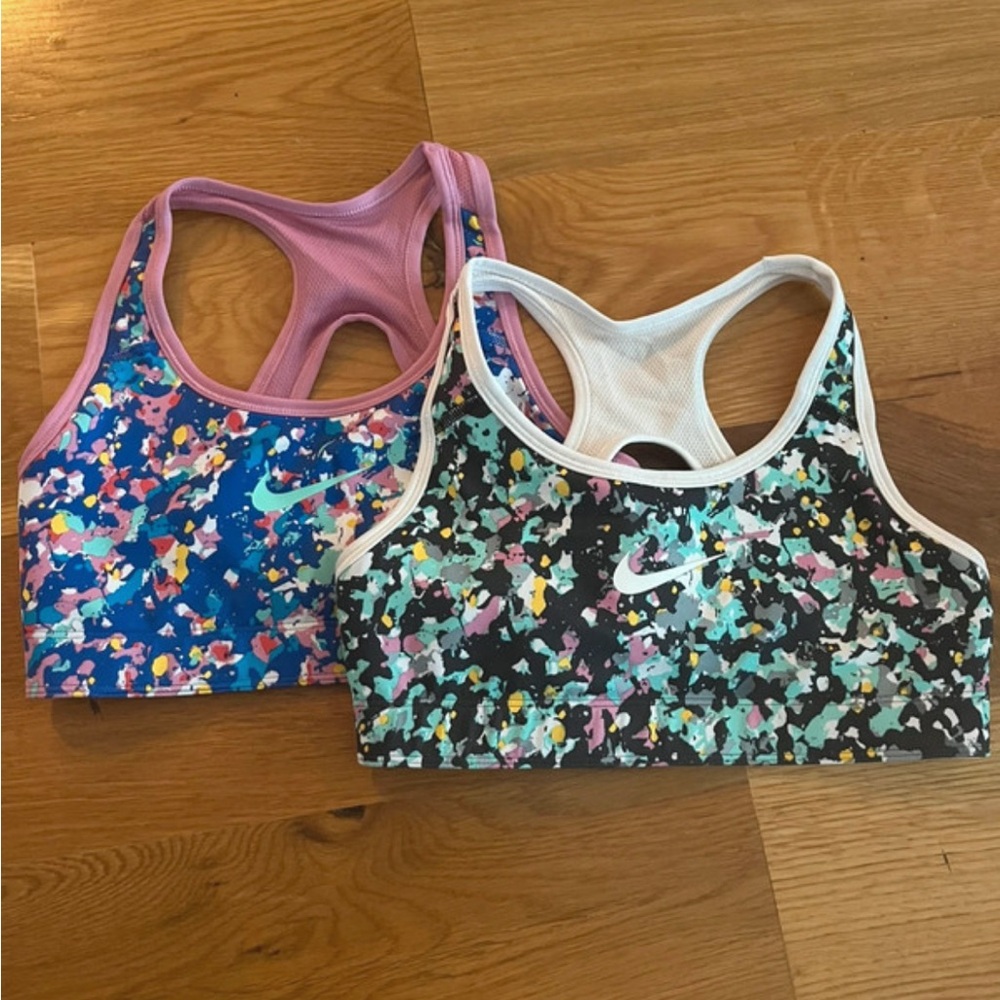 Nike Multicolor Sports Bras - Blue and Black